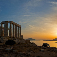 CAPE SOUNION IN THE AFTERNOON